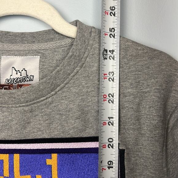 Bricktown Paris XS crewneck pullover cassette tape pixelated sweatshirt - Picture 7 of 8